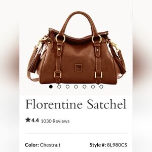Dooney & Bourke Florentine Satchel Classic Handbag In Chestnut